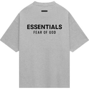 Fear of God Essentials Jersey Crewneck Tee Light Heather Grey