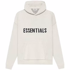 Fear of God Essentials Knit Pullover Hoodie Light Heather Oatmeal